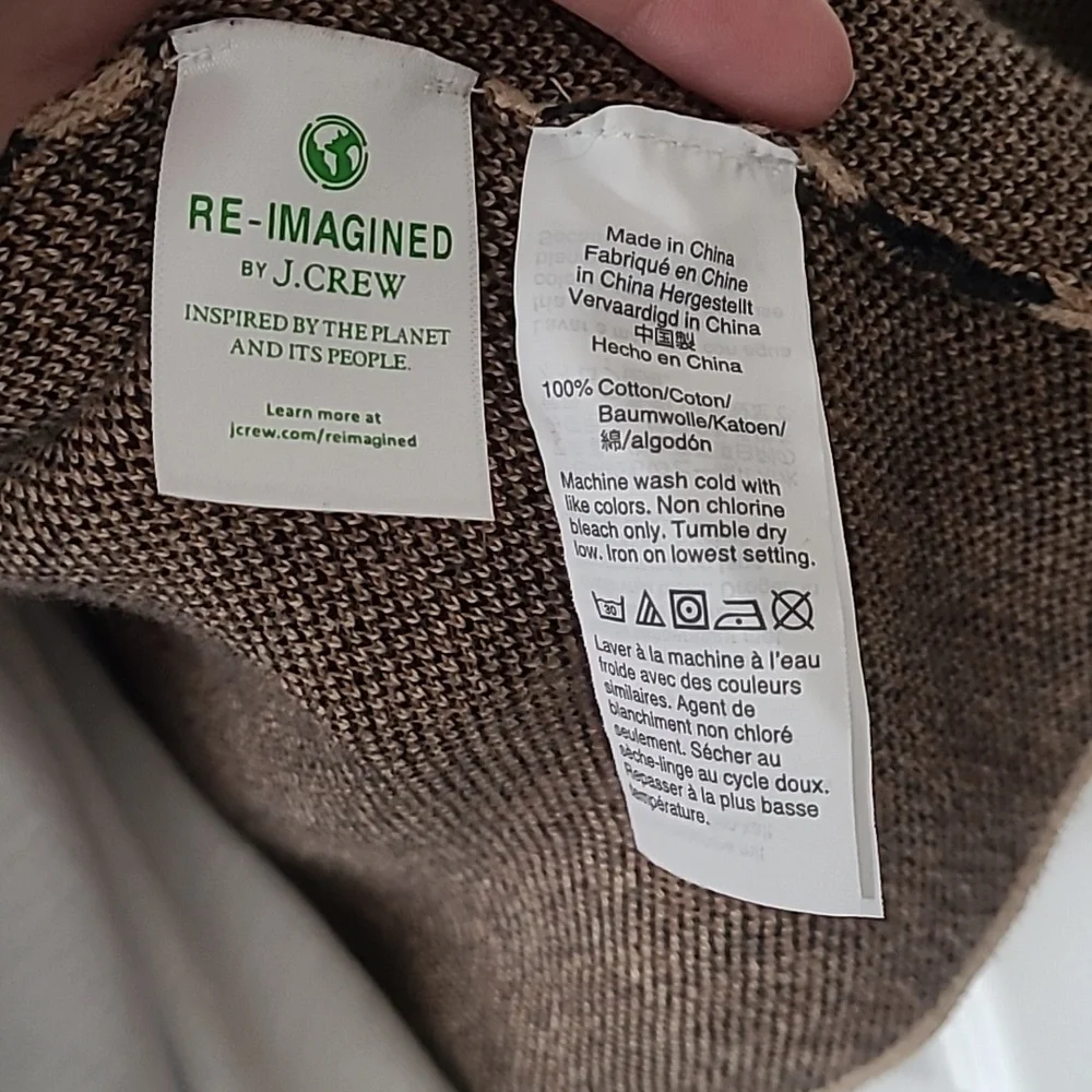 J. Crew Factory Schoolboy Sweater Blazer Animal Print Medium - Picture 9 of 11